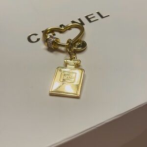 Chanel Gold Perfume Bottle Keychain